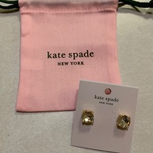 NWT Kate Spade Gumdrop Studs (clear)